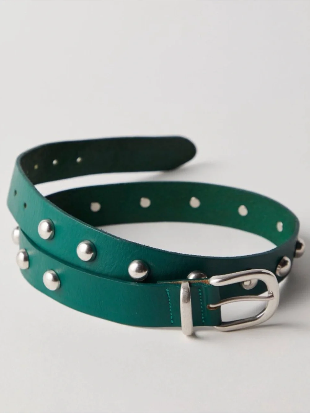 NWOT Free People Rhodes Stud Belt Green Size S/M